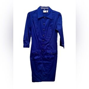 Newport News Royal Blue Shirt Dress